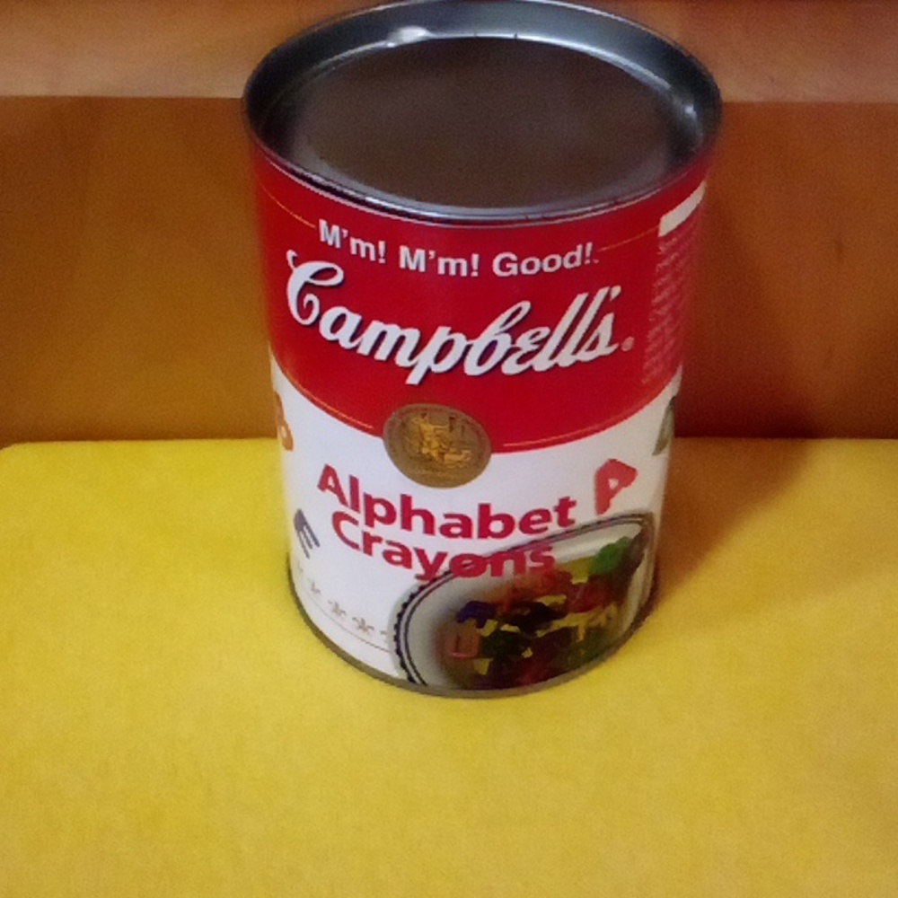 Campbell alphabet crayons